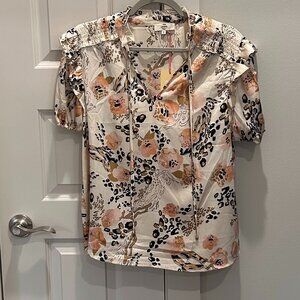 Entro Abstract Leopard Print Blouse